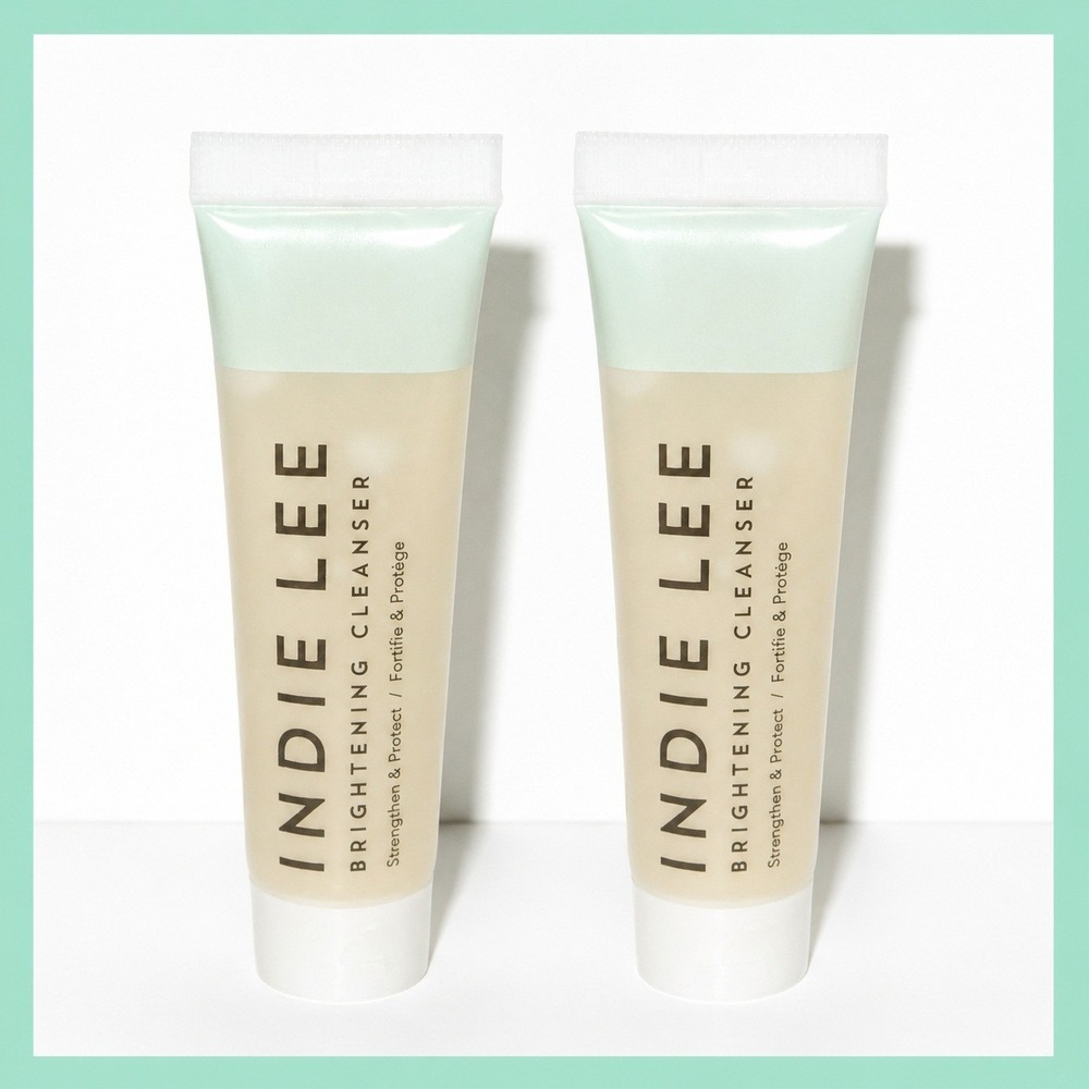 2 x Indie Lee BRIGHTENING Cleanser Strengthen Protect 0.5 fl.oz. 15 ml. Travel